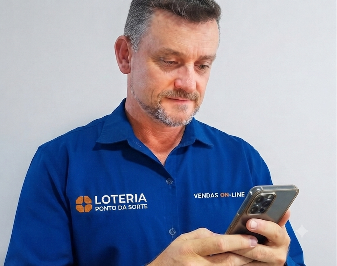 Rodrigo utilizando o celular